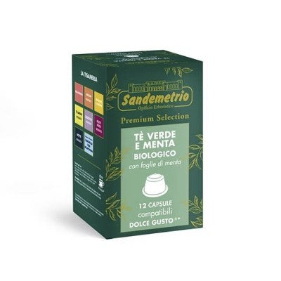 Sandemetrio Dolce Gusto Te Verde e Menta Biologico 12 Capsule