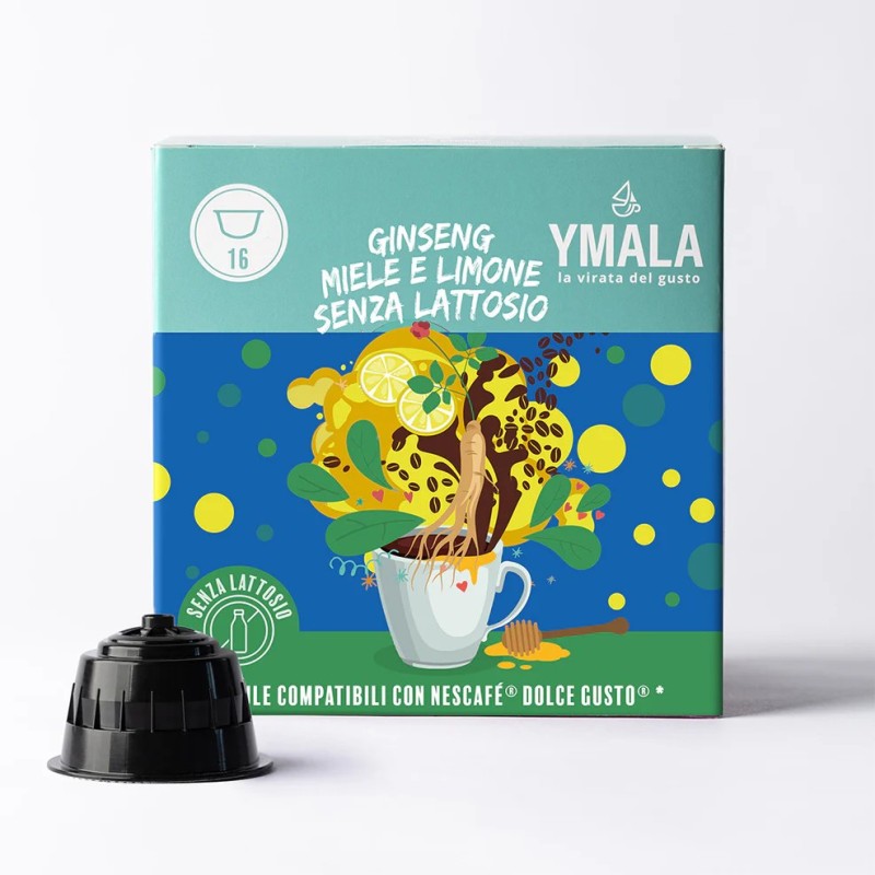 Ymala Dolce Gusto Ginseng Miele e Limone Senza Lattosio 16 Capsule
