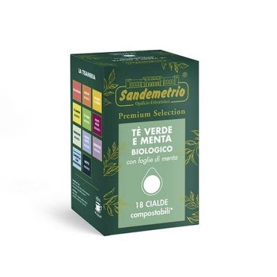 Sandemetrio Te Verde e Menta Biologico 18 Cialde