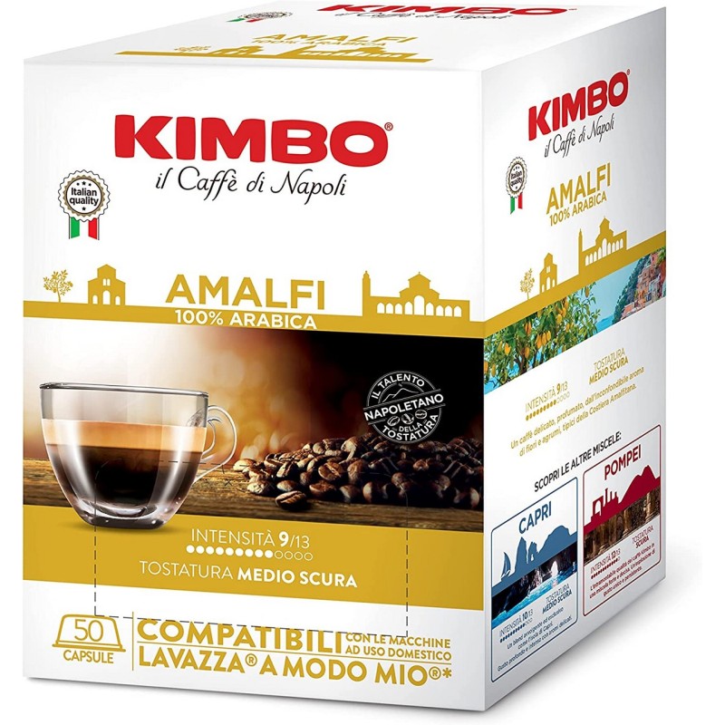 caffè Kimbo compatibile A Modo Mio* miscela Amalfi 50 capsule