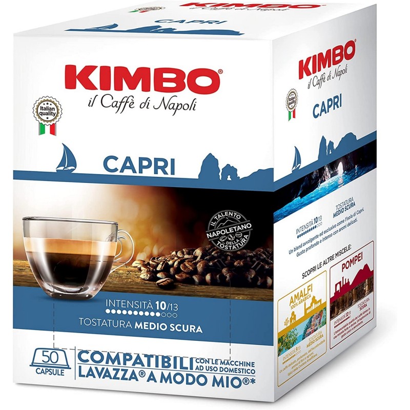 caffè Kimbo compatibile A Modo Mio* miscela Capri 50 capsule