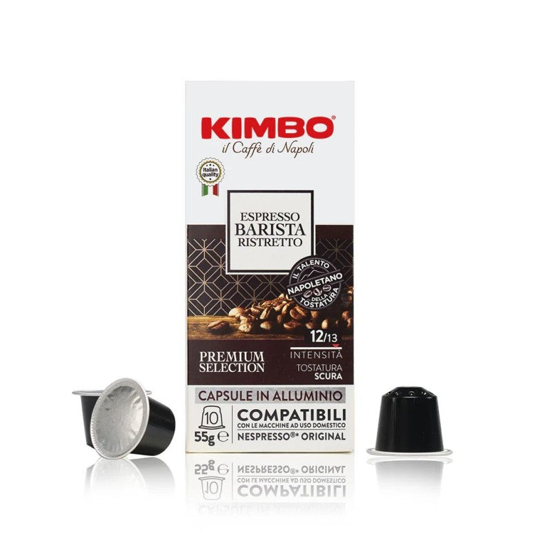 caffè Kimbo 10 capsule in Alluminio compatibili Nespresso* miscela Espresso Barista Ristretto