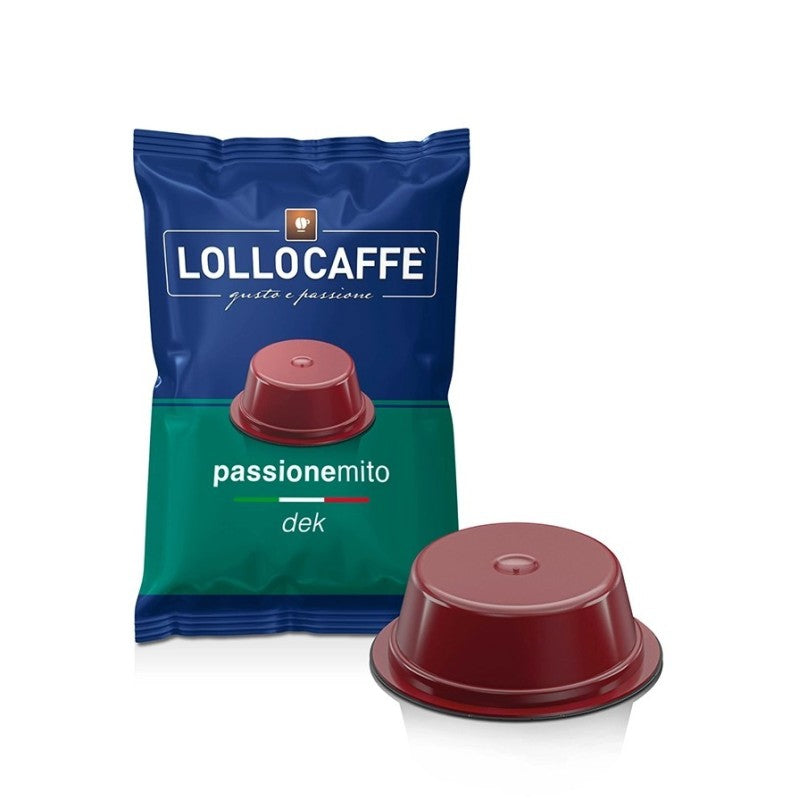 Lollocaffè compatibile A Modo Mio* miscela Dek decaffeinato 100 capsule
